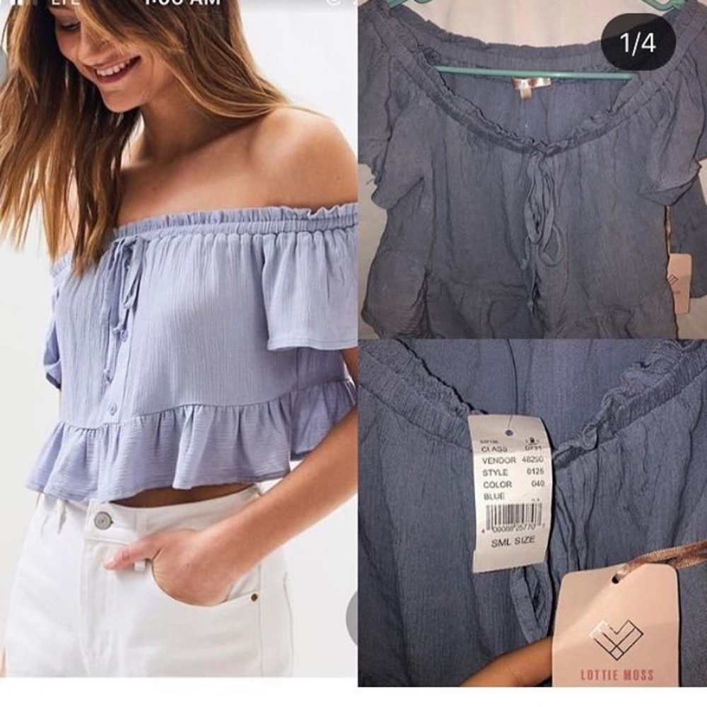 Pacsun lottie moss off the shoulder top